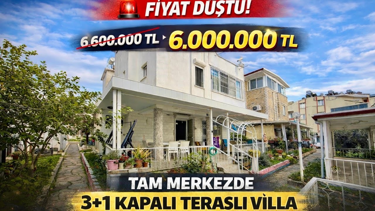 ‼️ŞOK İNDİRİM‼️DİDİM MERKEZDE 6.000.000 ₺ ‘ye BAHÇELİ 3+2 VİLLA | BU FİYATA YOK | No:488