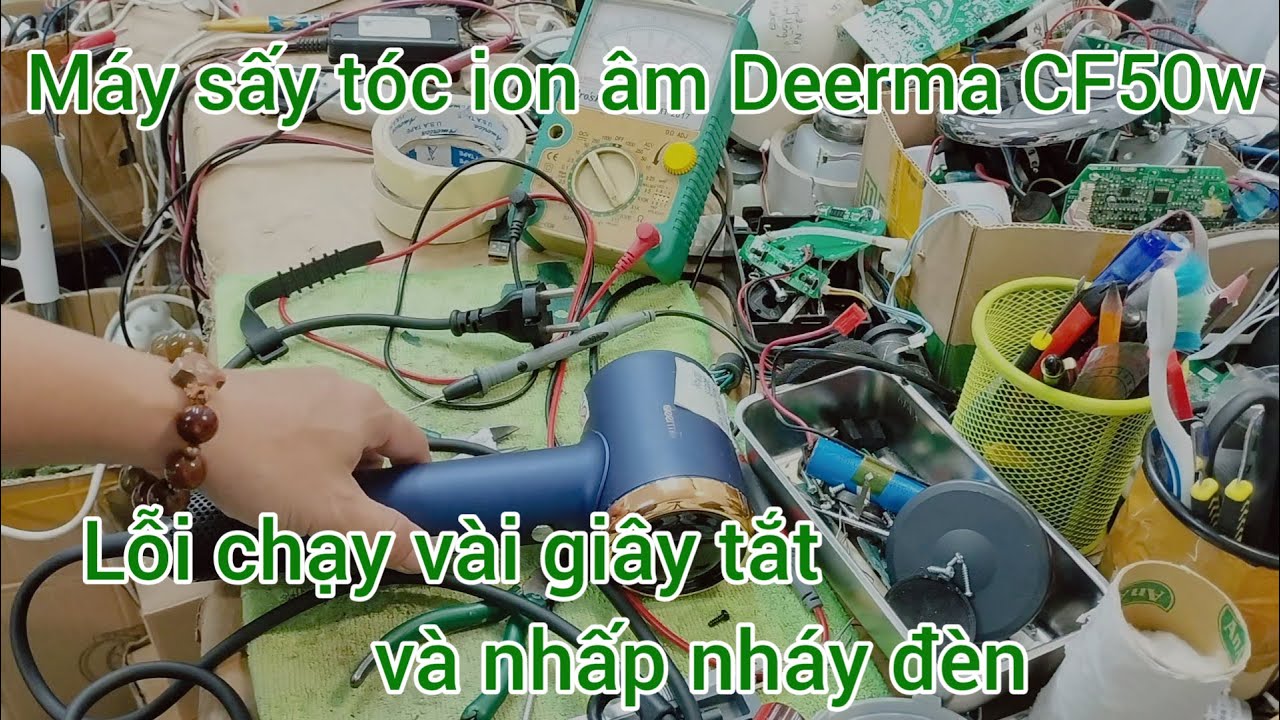 Máy Sấy Tóc Ion Âm Deerma CF50W, Vì Sao Hoạt Động Vài Giây Là Ngừng Và Nhấp Nháp Đèn.