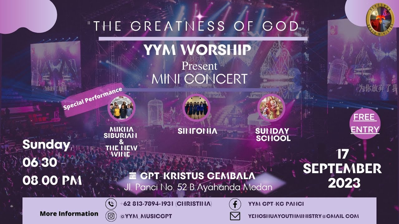 YYM Worship - Full Video Mini Concert | Live at GPTKG Jl. Panci Minggu, 17 September 2023