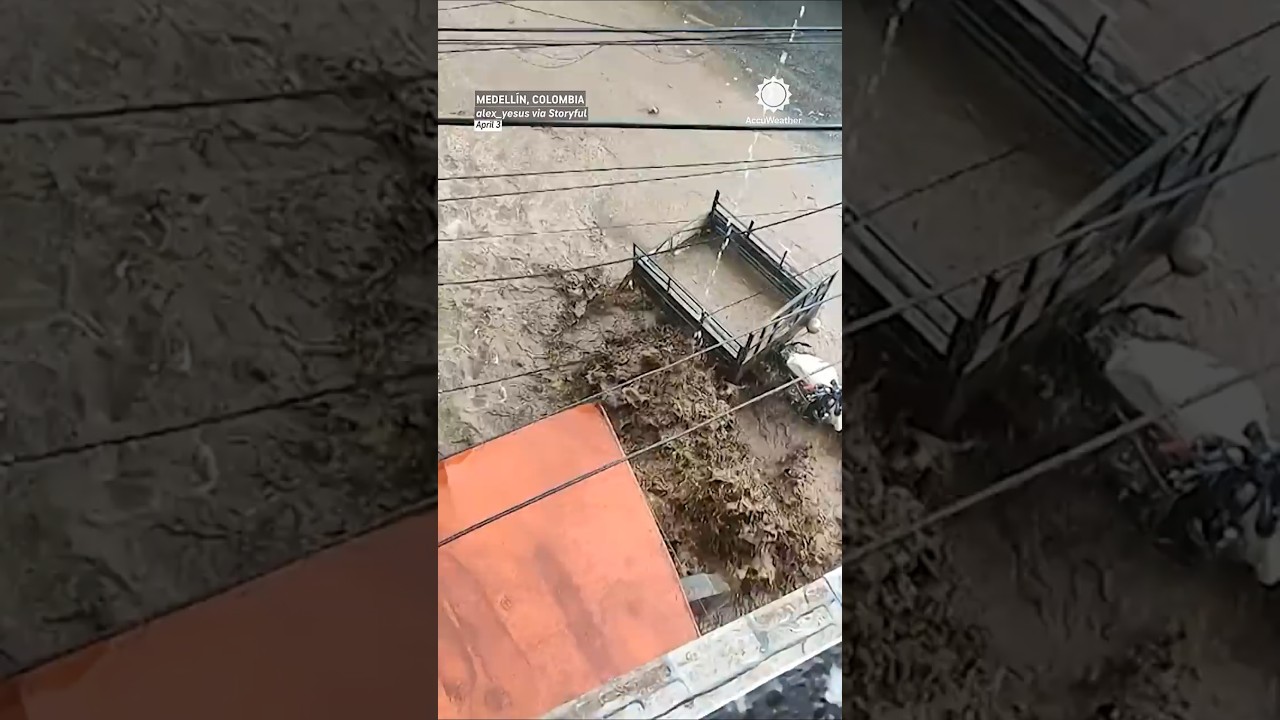 Street turns into a river in seconds!