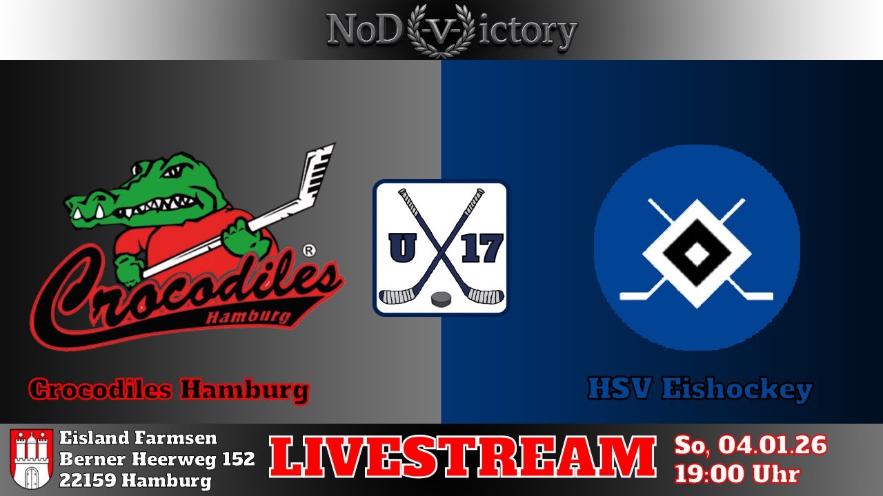 🏒U17 | Crocodiles Hamburg VS HSV-Eishokey | 04.01.26 | 19:00 Uhr