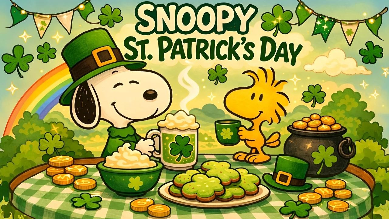 Snoopy St. Patrick’s Day Jazz ☘️ Cheerful Café Music for Relaxing, Happy Mood and Positive Energy
