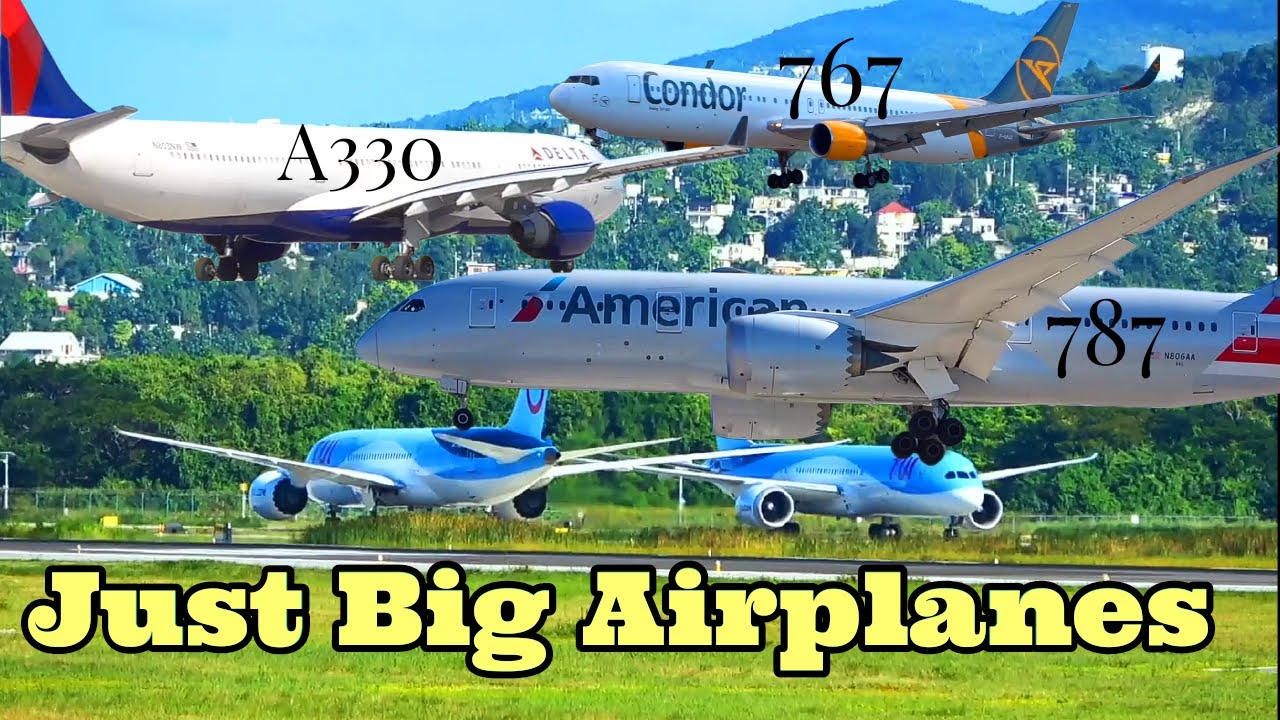 Только самые крупные, наблюдение за самолетами в Монтего-Бей, Ямайка, видео 714