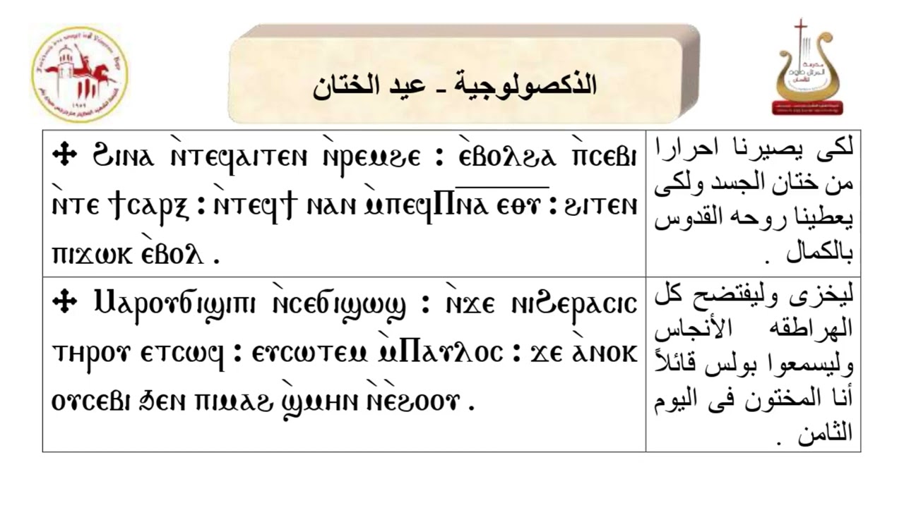 ذكصولوجية عيد الختان /  المرتل / شفيق سمير
