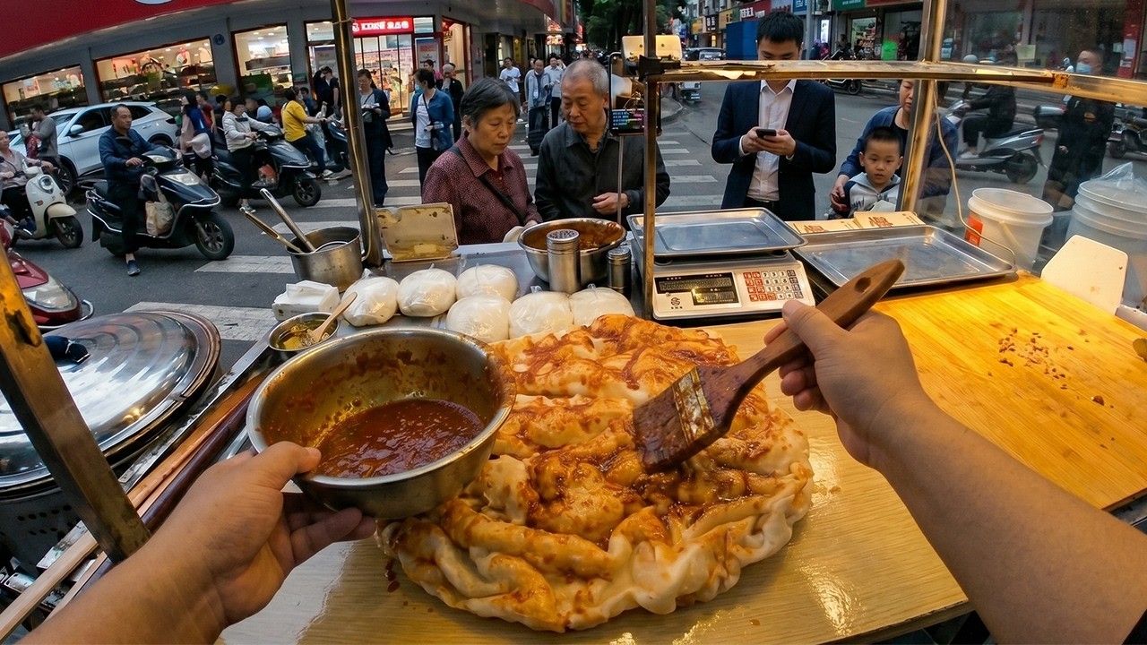 POV Chinese Street Food | Jiang Xiang Bing Crispy Pancake