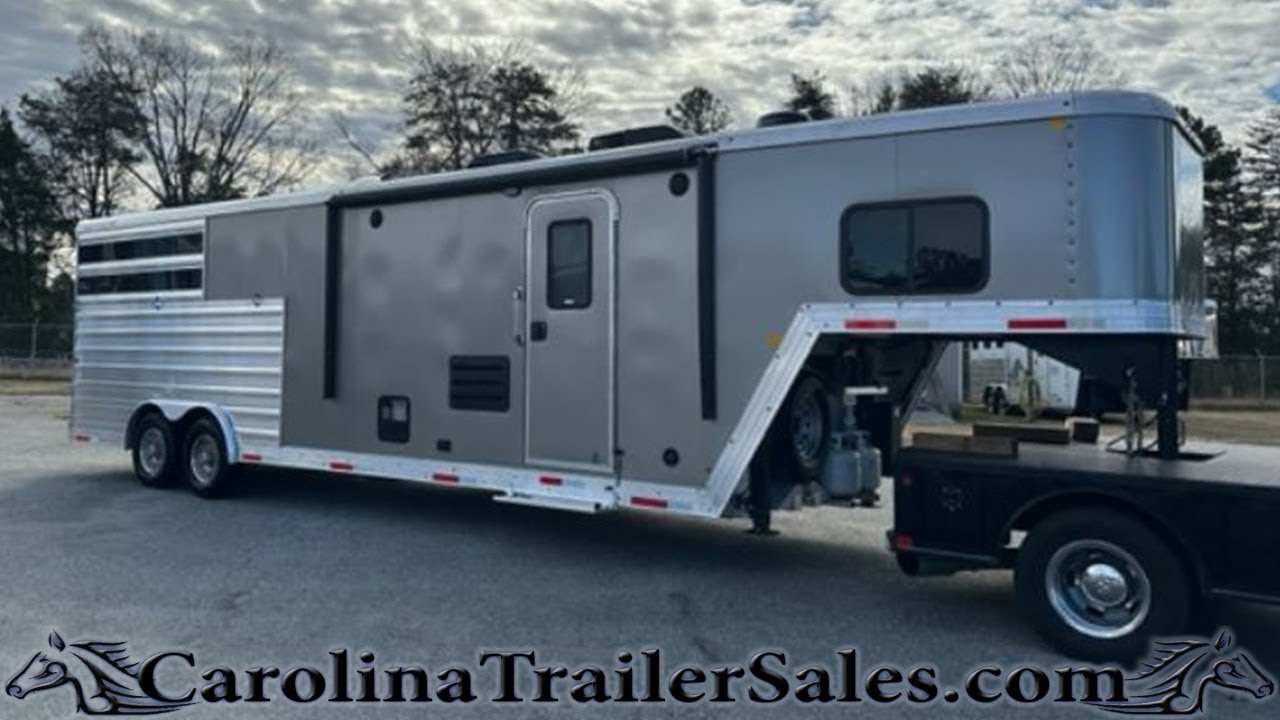 Pre-Owned 2021 Merhow 4 Horse Trailer, 9' LQ, Stock Back, 8 Wide! Great Size! Model: 8009 RWS 🐎🐎🐎🐎