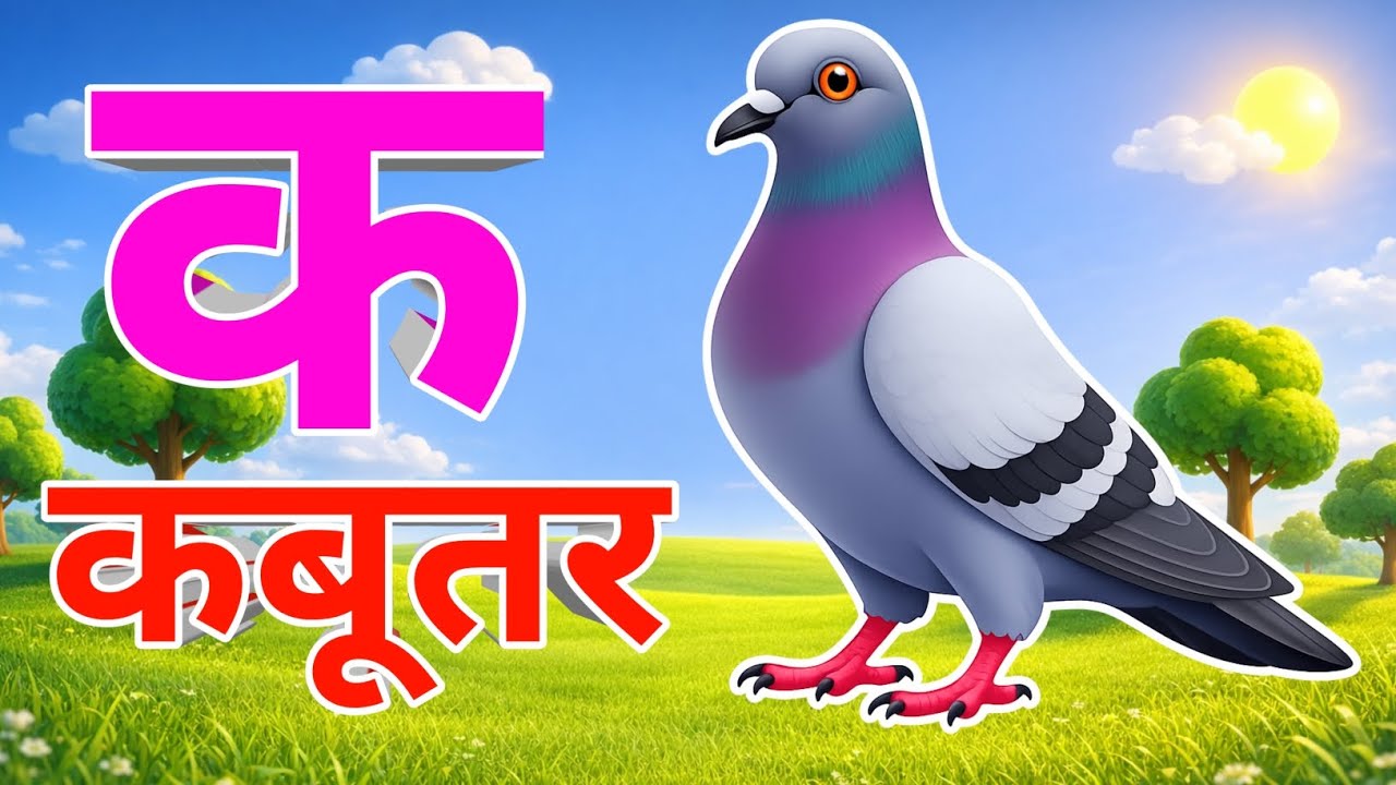 क कबूतर 🕊️ | Kids Learning Alphabet | 3D Cartoon Hindi | ABC Hindi Rhymes