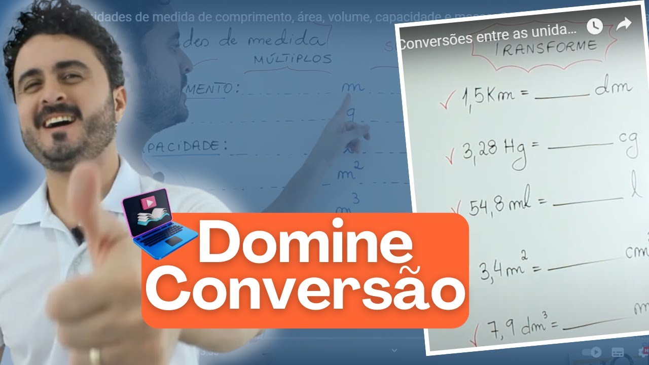 Conversões entre Unidades de medida de comprimento, área, volume, capacidade e massa.
