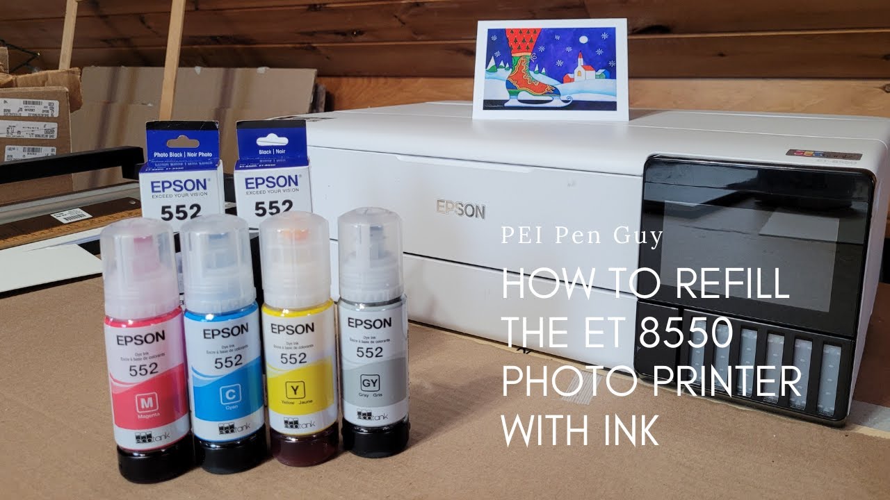 Refilling An Epson ET-8550 Printer With Ink.