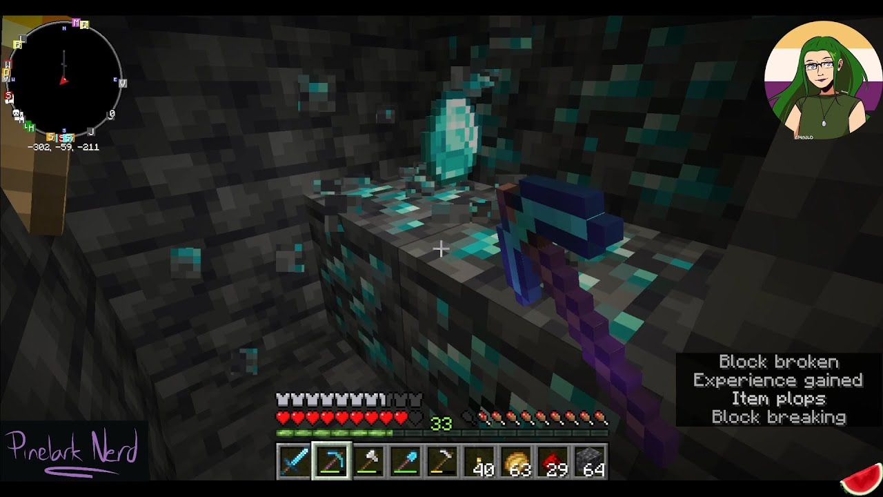 Strip mining for diamonds // Chill Minecraft Survival modded #19 [no commentary]