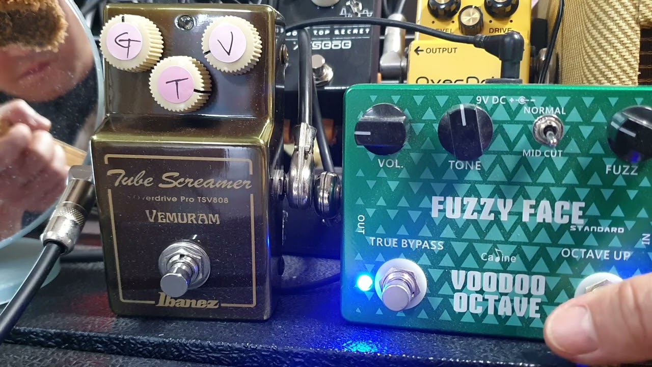 FUZZY FACE(VOODOO OCTAVE)caline+TSV808(VEMURAM&Ibanez)+Fender 69Relic Guitar+Fender Blues Deluxe Amp