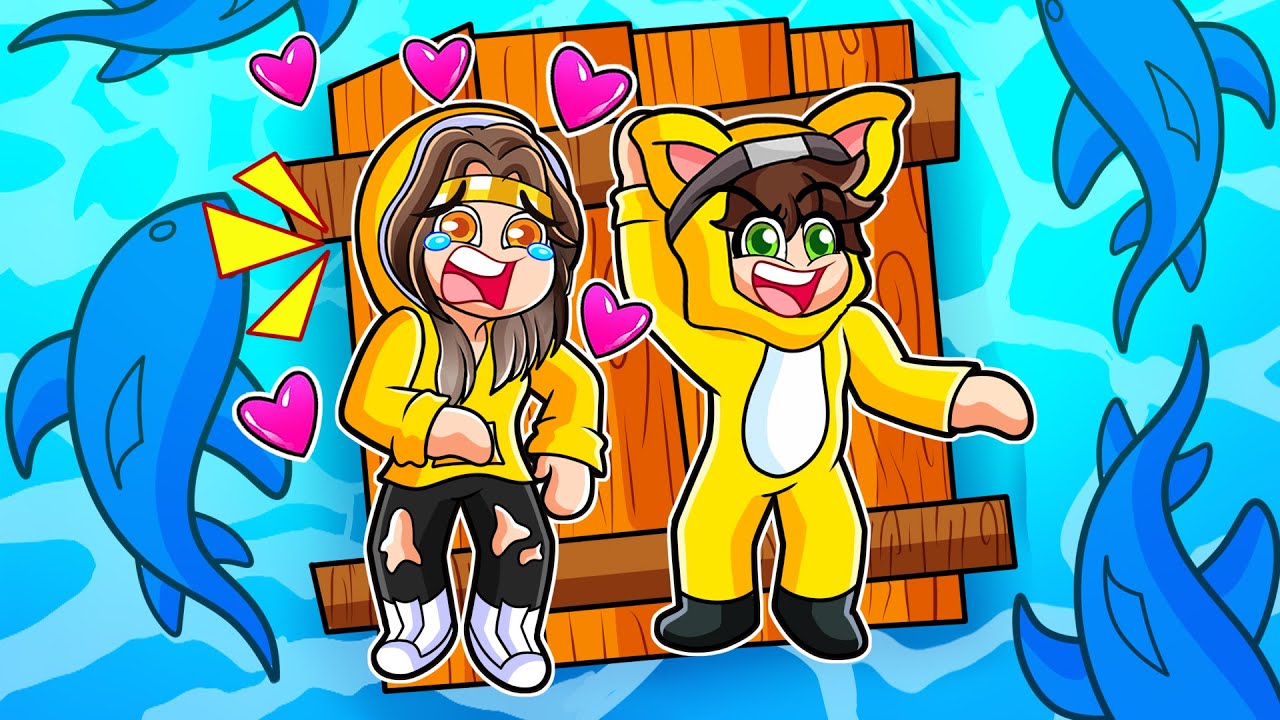 ¡Atrapado en el MAR con Mi ENAMORADA en Minecraft!