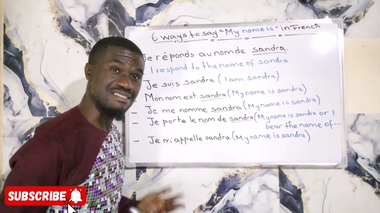 6 ways to say my name is in French 🇫🇷🇫🇷