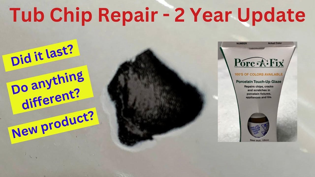 Porcelain Tub Chip Repair - Two Year Update - 2023