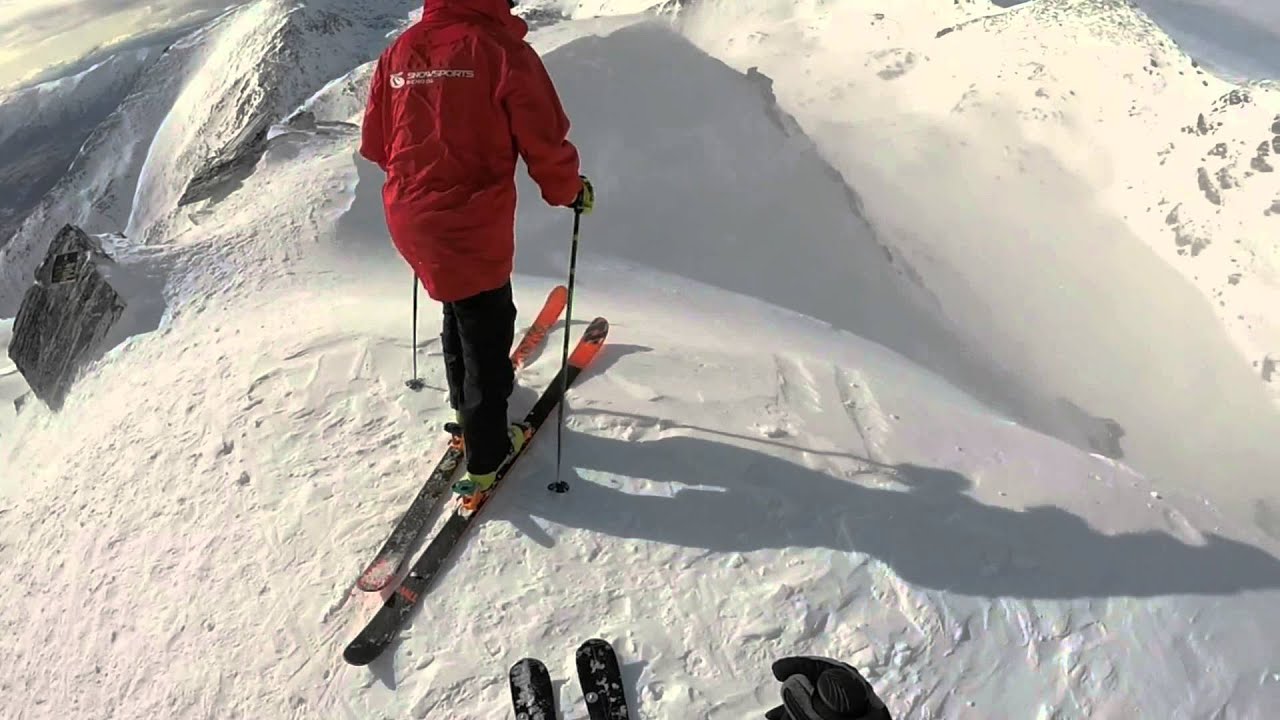 Skiing the Elevator at the Alta Chutes, The Remarkables, Queenstown