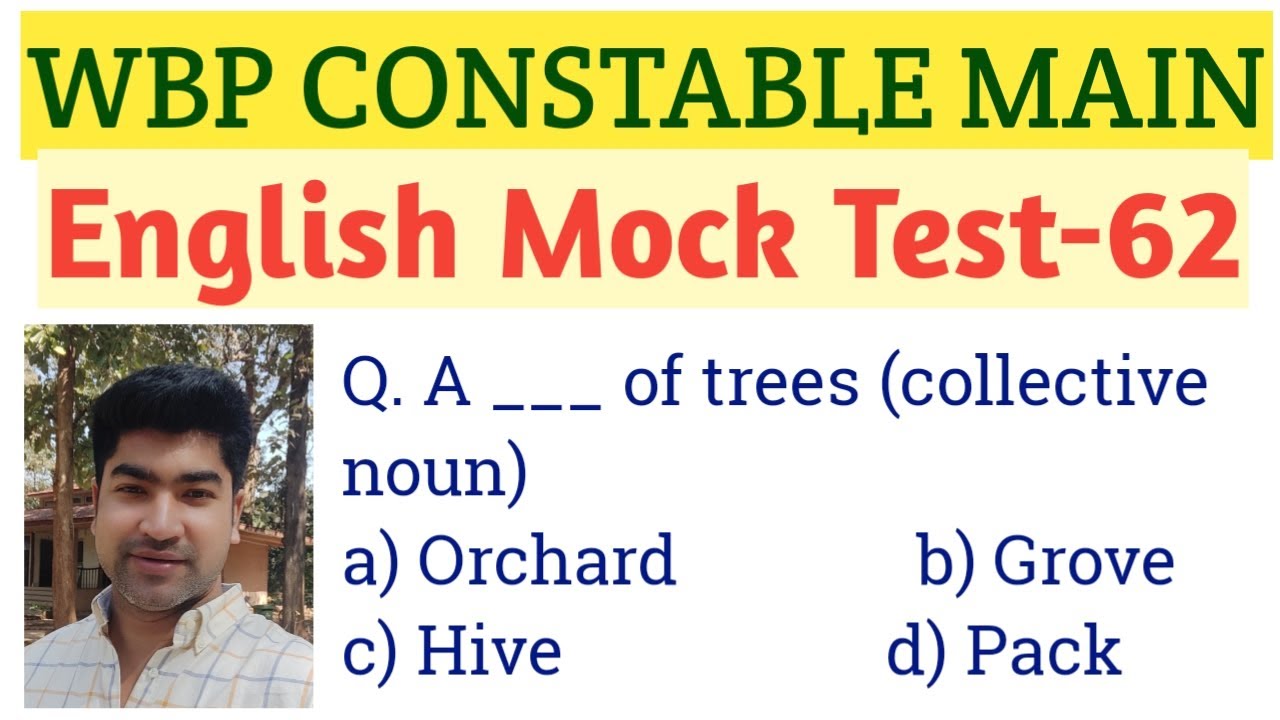 WBP CONSTABLE MAIN ENGLISH MOCK TEST 62/CONSTABLE MAIN ENGLISH PRACTICE SET/English Mock test series