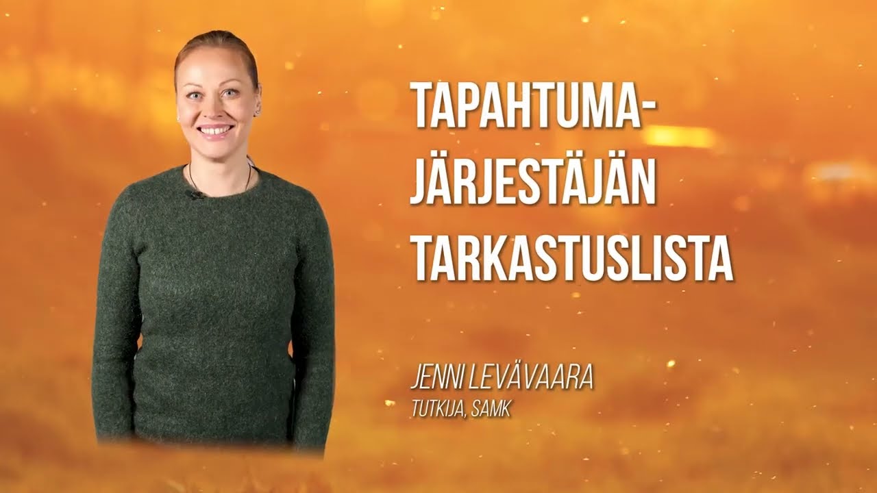 Tapahtumajärjestäjän tarkistuslista
