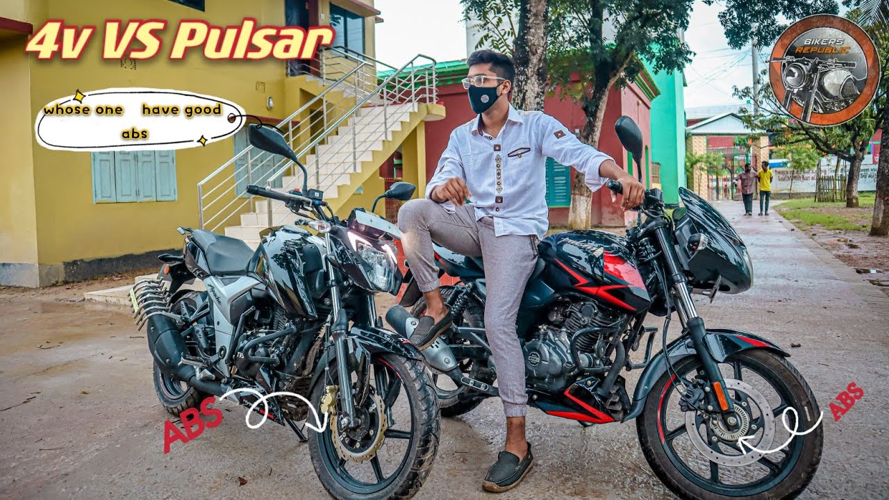 Apache RTR 4v 160 Abs vs Bajaj Pulsar abs braking performance discuss || Bikers Republic