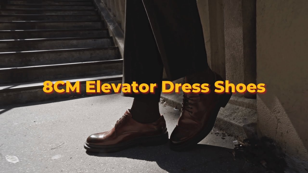 CHAMARIPA Classic 8cm Elevator Dress Shoes 👞✨