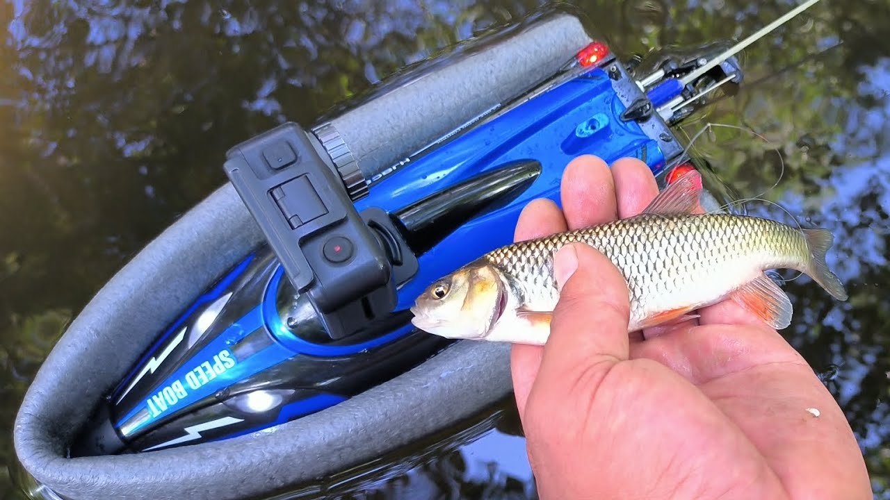 FISHING WITH a RC BOAT #2   HJ808+DJI OSMO ACTION