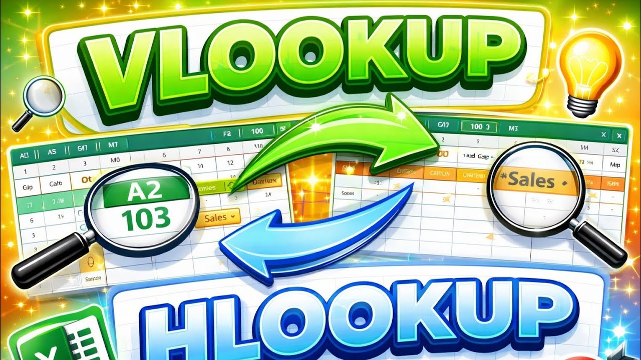 VLOOKUP & HLOOKUP Explained | Advanced Excel Course – Lecture 8
