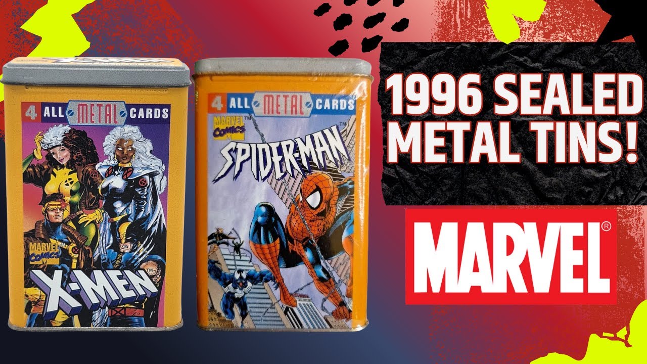 Распечатываем металлические банки Marvel 1996 года | Карточки с Людьми Икс и Человеком-пауком!