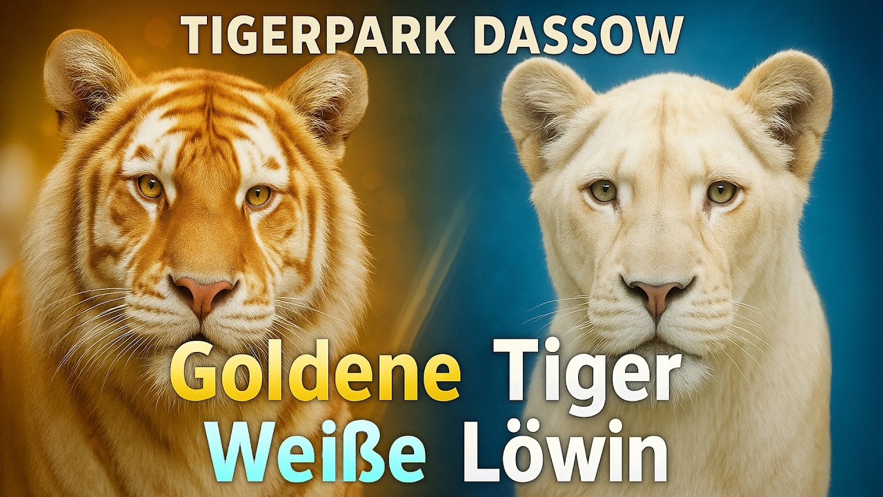 Tigerpark Dassow - Action bei Goldenen Tigern und Weißen Löwen
