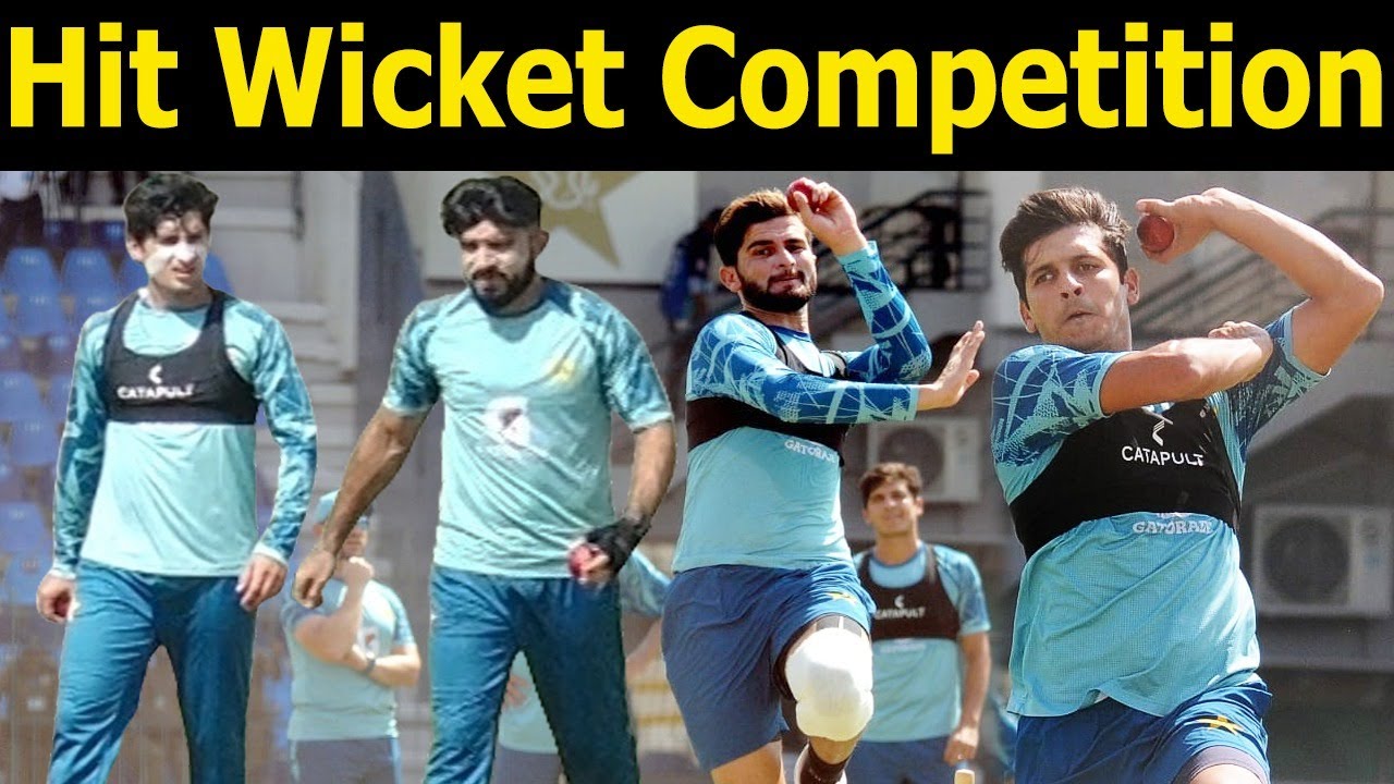 Pak pacers hit wicket competition during practice session at Multan | PAKvENG
