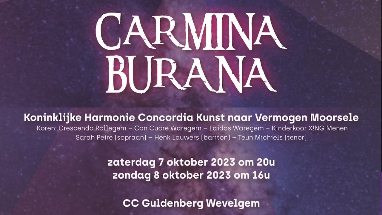 Carmina Burana | Carl Orff | KHC Moorsele