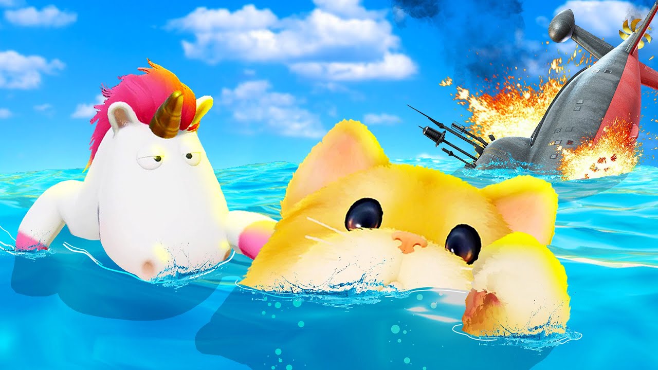 Surviving a SINKING Submarine as Ragdoll Animals... (Party Animals Gameplay)