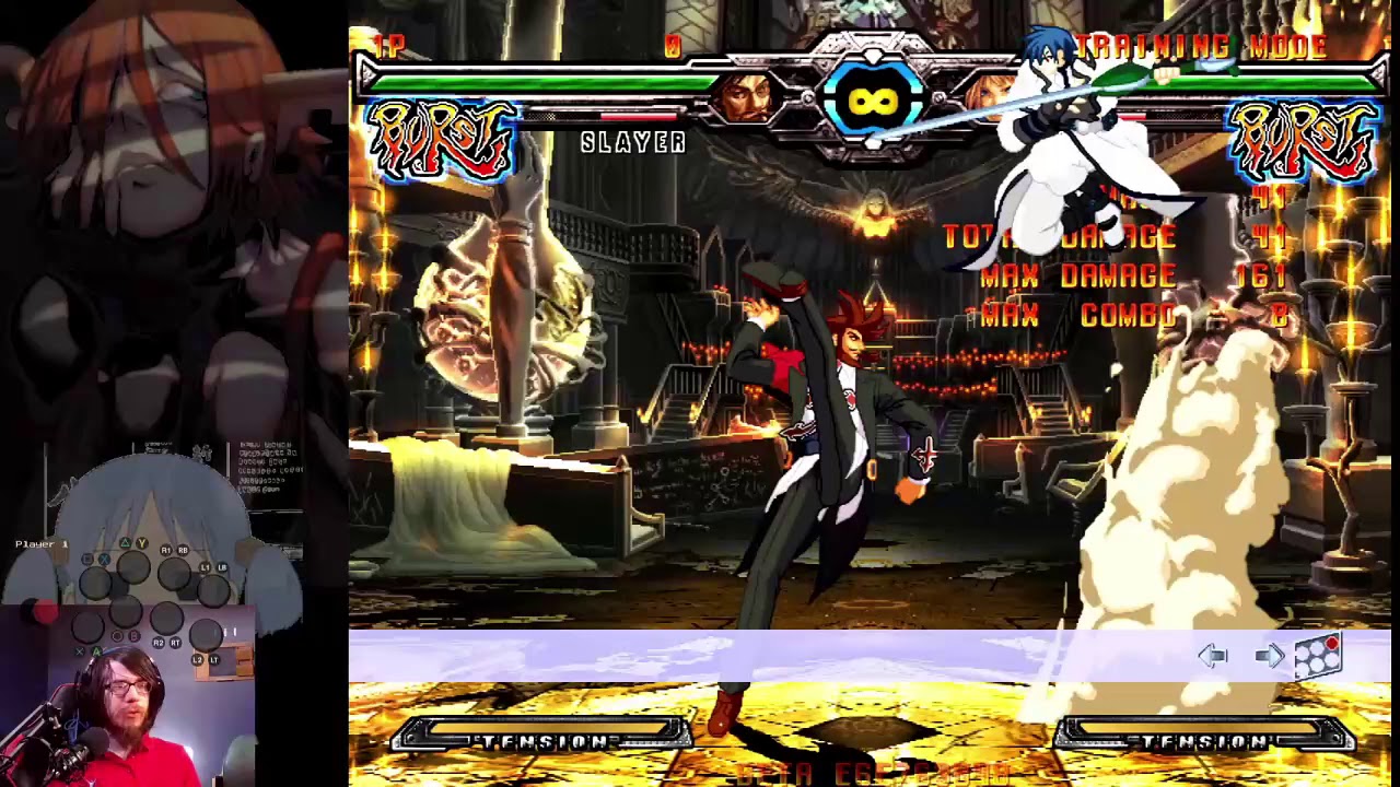 GGXXAC+R - Slayer Basics (Key Moves, Basic Combos)