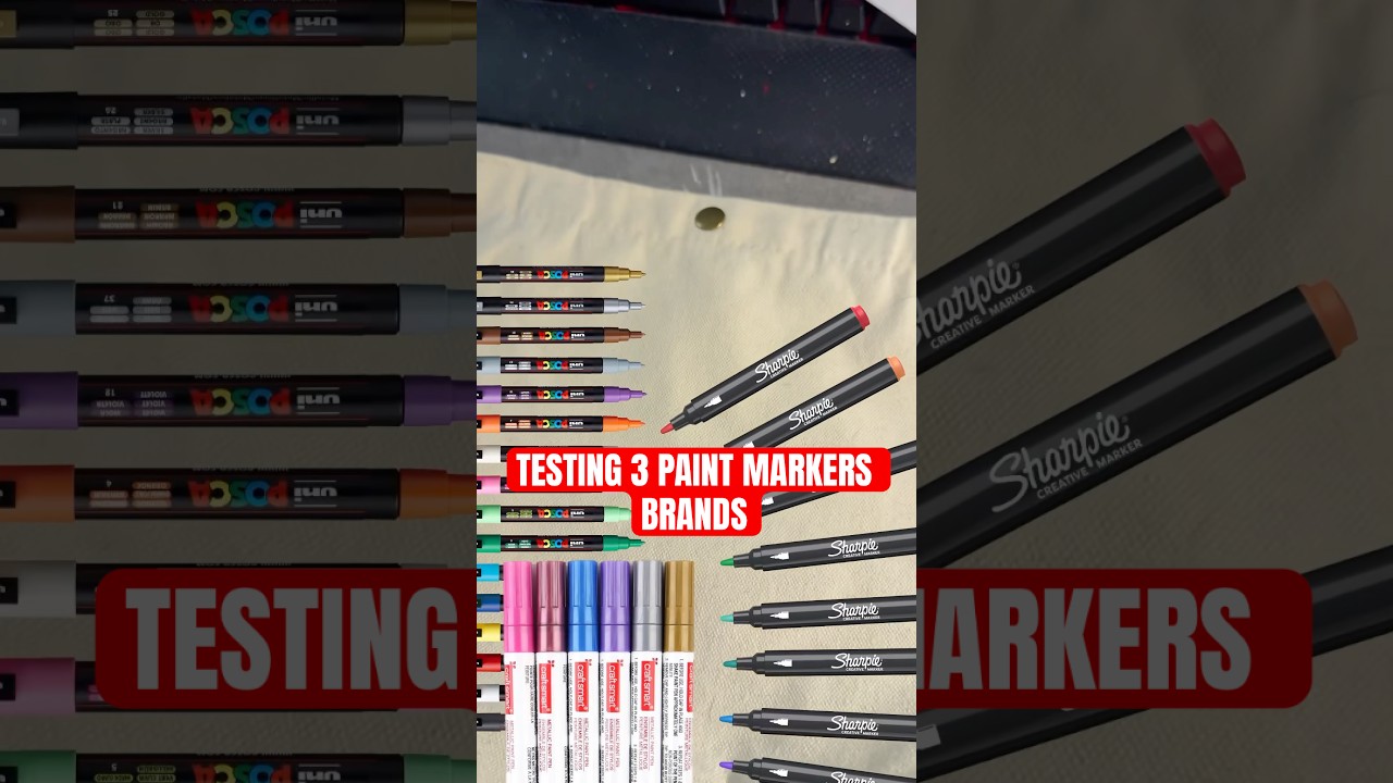 Testing 3 Paint Markers Brands On Fabric | Posca, Sharpie, & Craftsmart