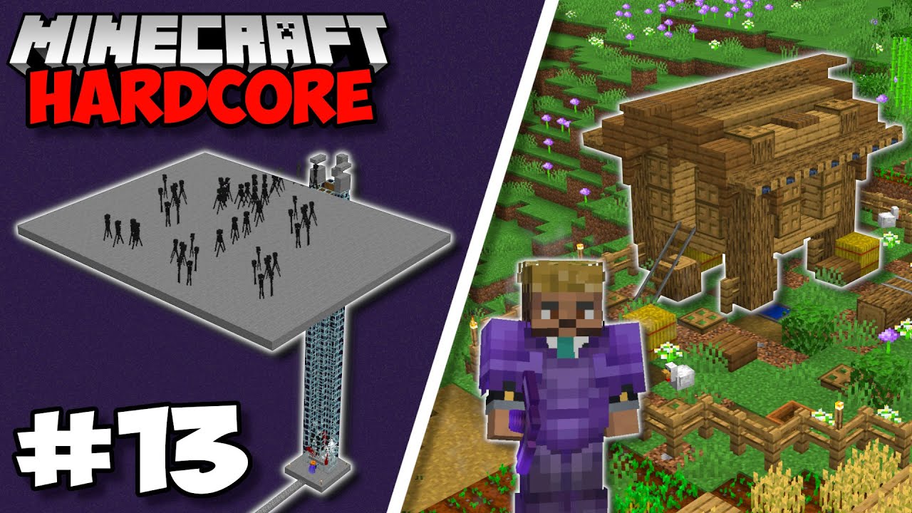 I Built An OP ENDERMAN XP FARM in Minecraft Hardcore (#13)