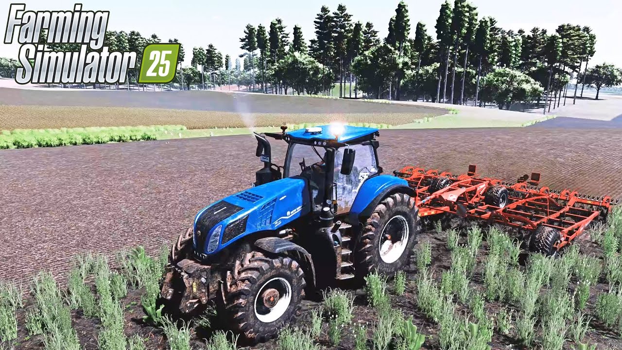FS25 ULTRA GRAPHICS | Deep Cultivating New Holland T8.380 Genesis with KUHN Prolander 7500 | ReShade