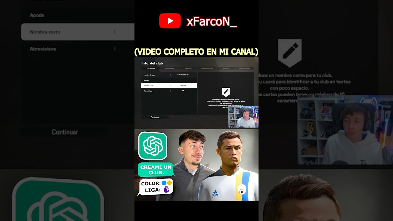 LE PED&Iacute; a CHAT GPT que CREASE CLUBES INVENTADOS para MODO CARRERA FC 25 #fifa #eafc25modocarrera