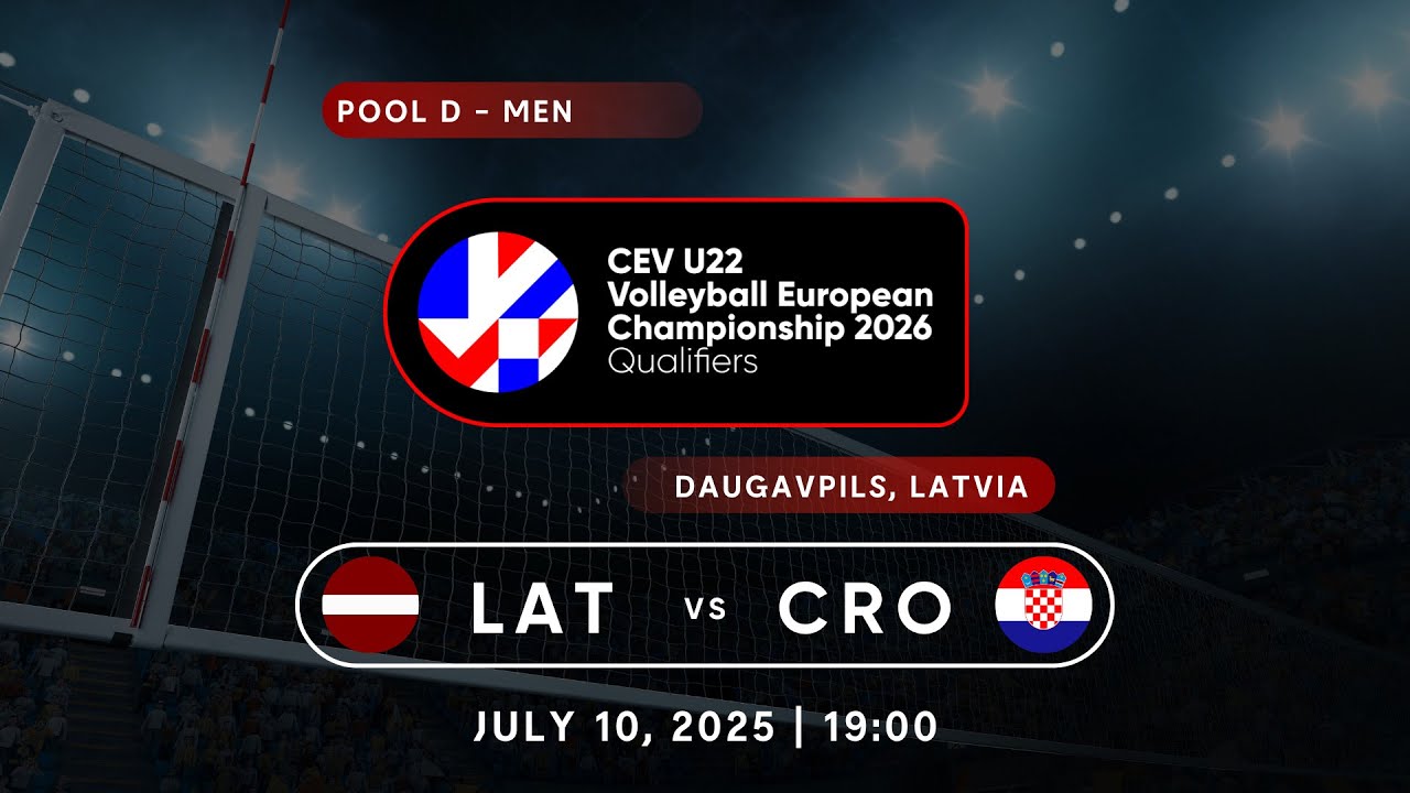 LIVE | Latvia vs Croatia - CEV U22 Men Volleyball European Championship Qualifiers 2026