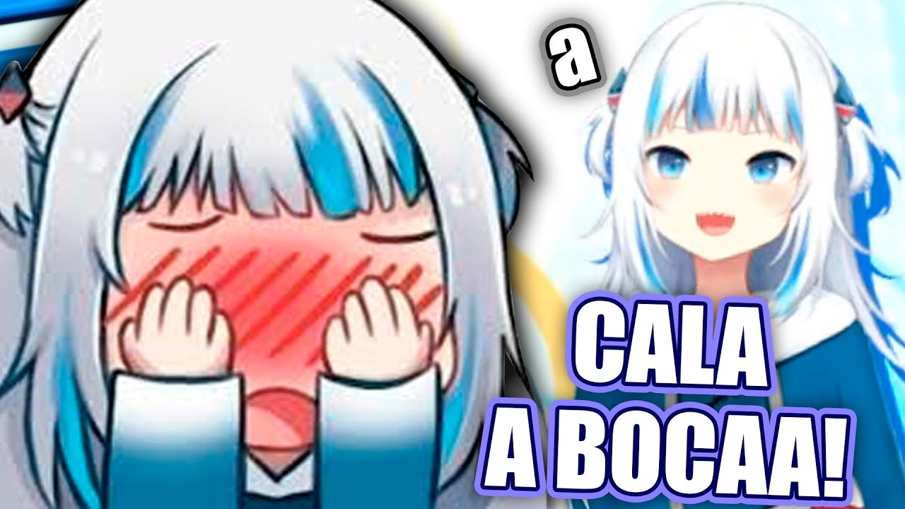 Gura fica irritada ao ouvir ela mesma no jogo e se xinga envergonhada!