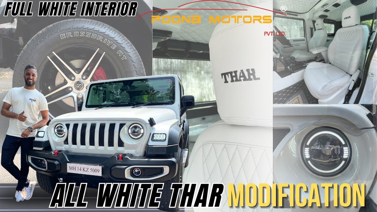 All White Mahindra Thar Is Here | White Wolf Thar | Modified By PoonaMotors Pvt Ltd | Pune