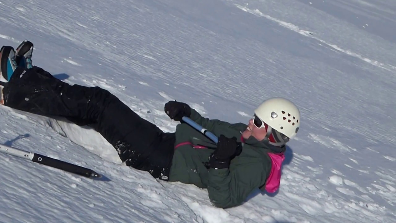 Winter Skills training: Self Arrest - head first, on your back!