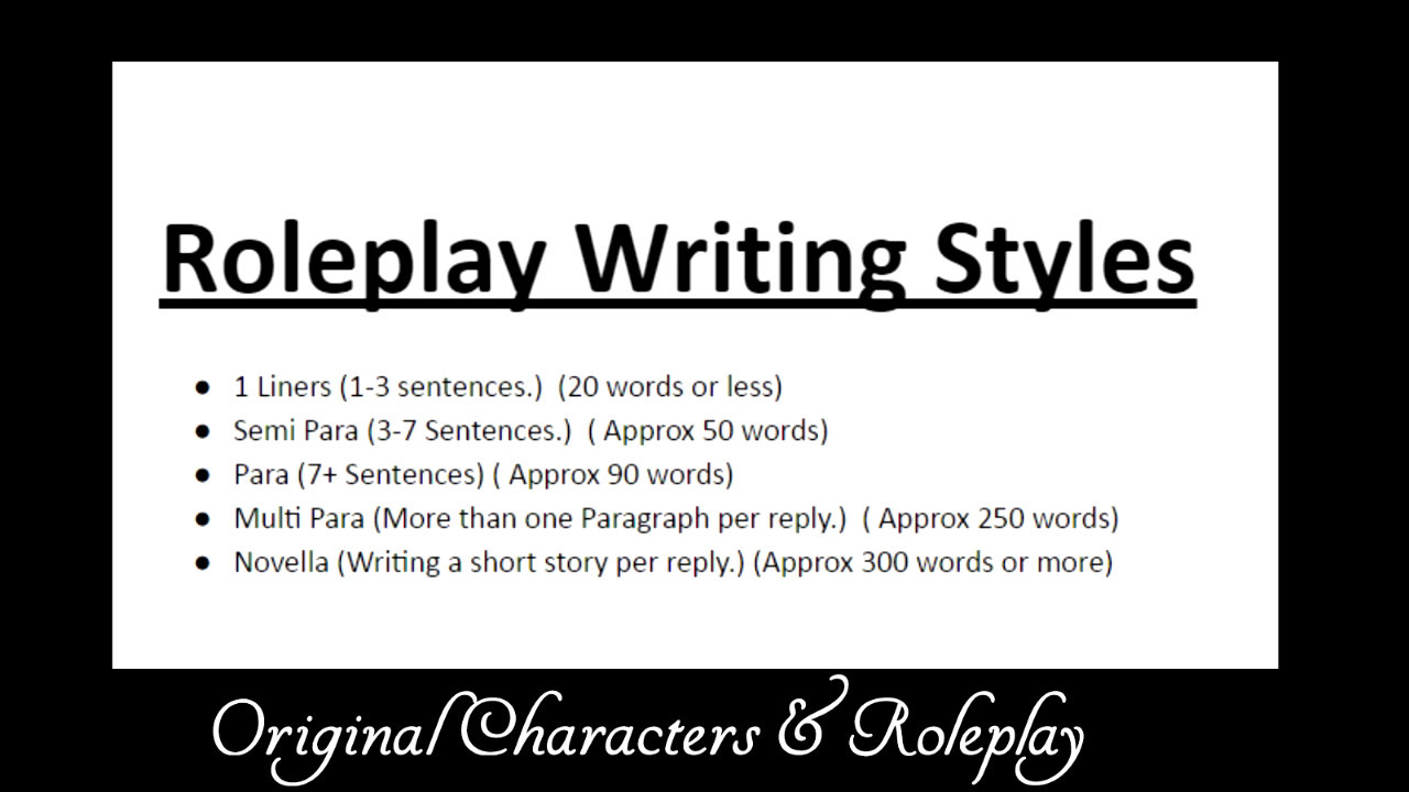 How To Roleplay 101 - Roleplay Writing Style