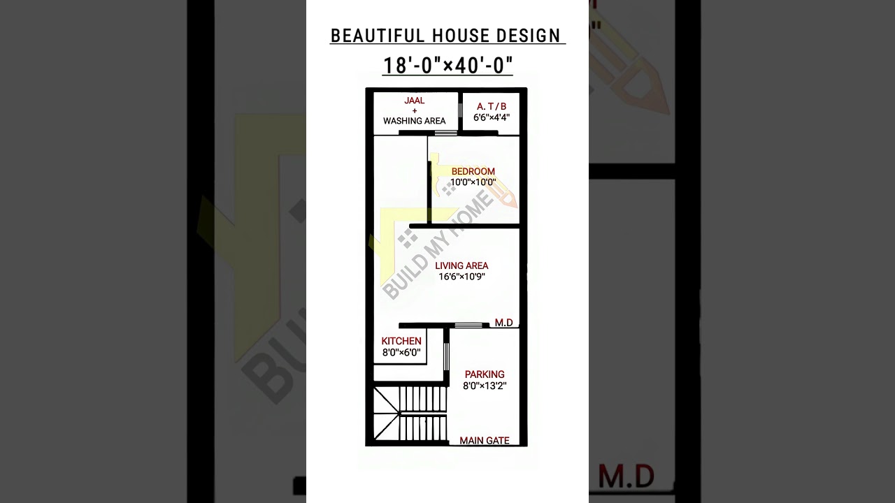 18 x 40 house plan/ 18 x 40 home design/ 18 x 40 ghar ka naksha/ #buildmyhome #trending #shorts #dj