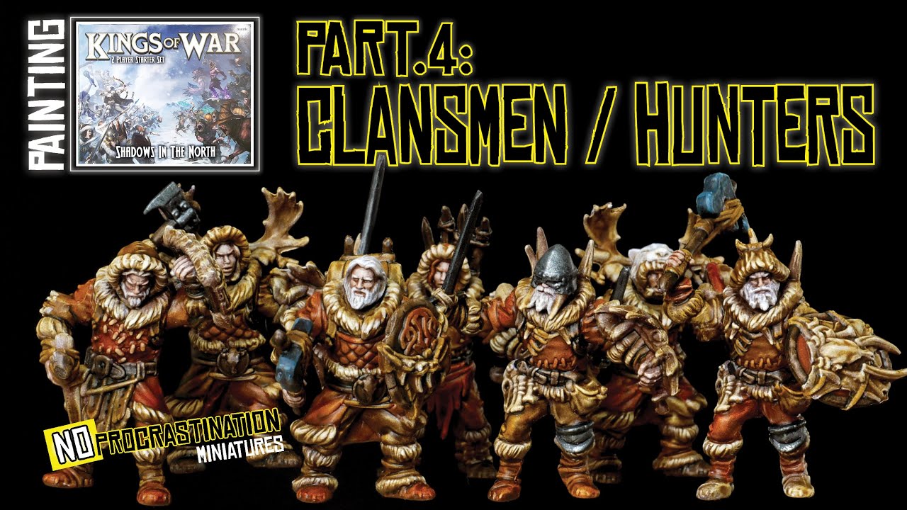 Painting Kings of War: Northern Alliance Clansmen / Hunters - inks & contrast paint - leather focus!