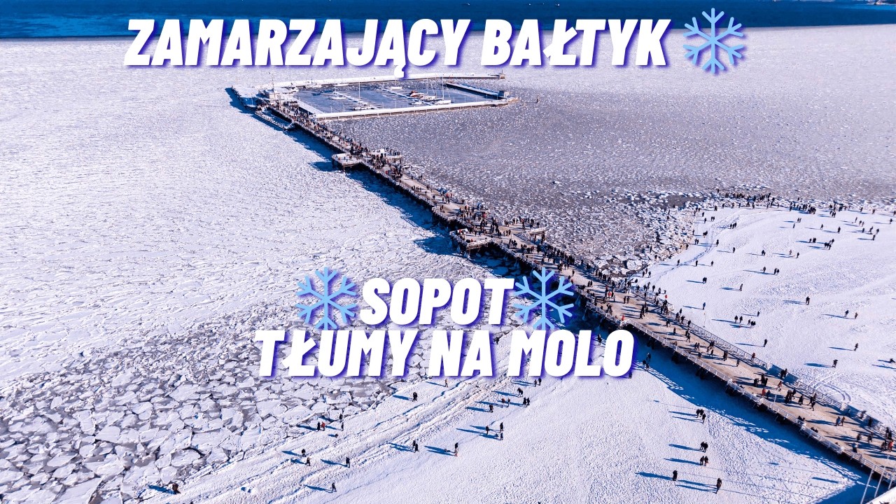 Zamarzający Bałtyk w Sopocie ❄️ Tłumy na molo | Dron 2026