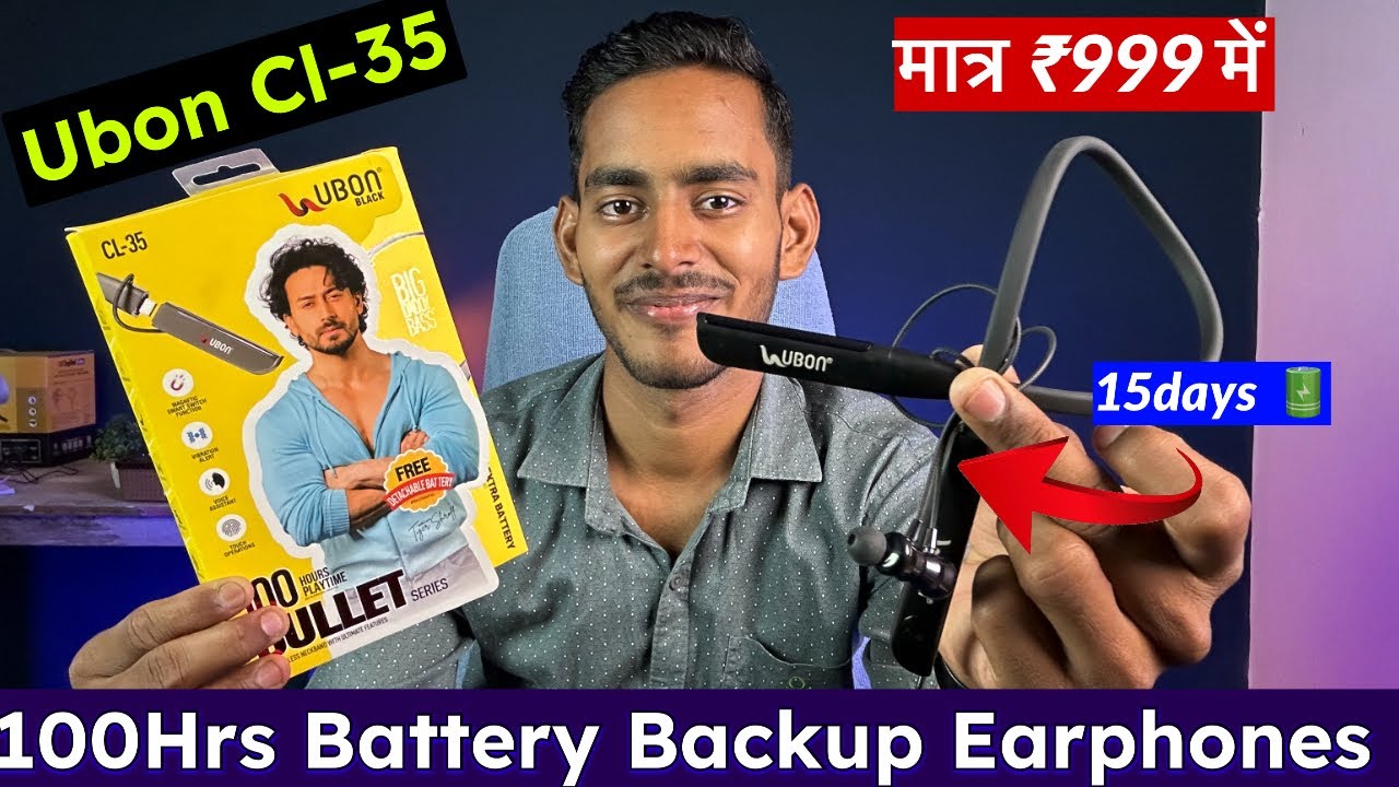 ubon cl 35 unboxing // 100 hours battery life bluetooth headphones 🔋Ubon cl-35 review ✨