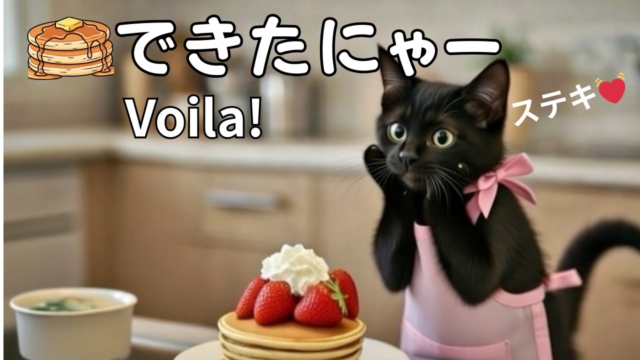 【パンケーキ作ったよ！】I made pancakes