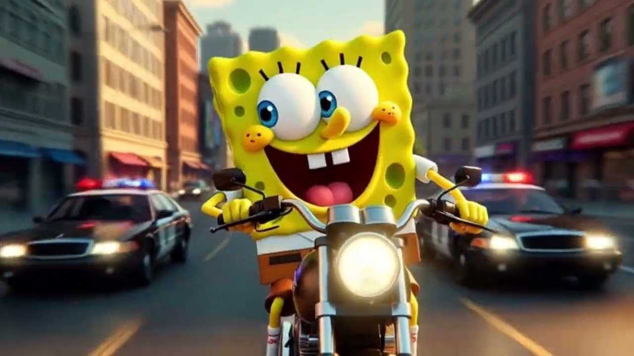 SpongeBob Causes Total Chaos Across Los Santos | GTA V Parody