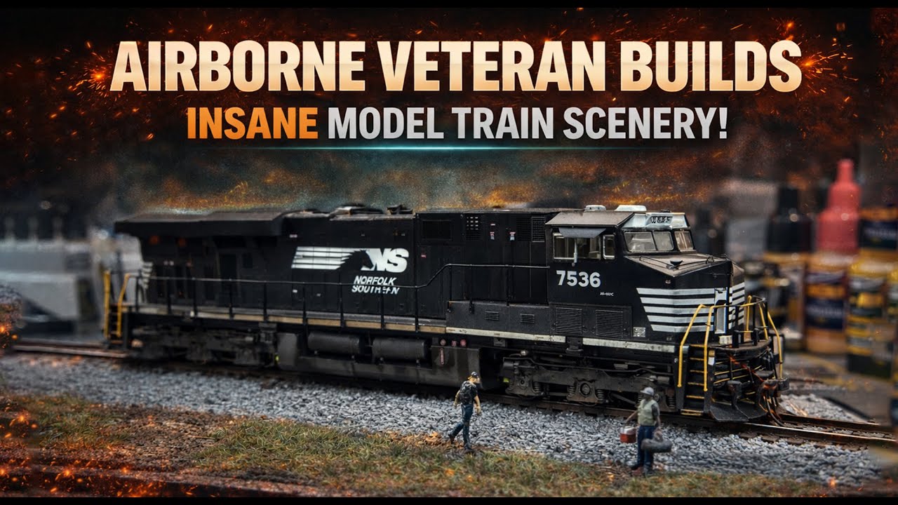 Airborne Veteran Builds INSANE Model Train Scenery!