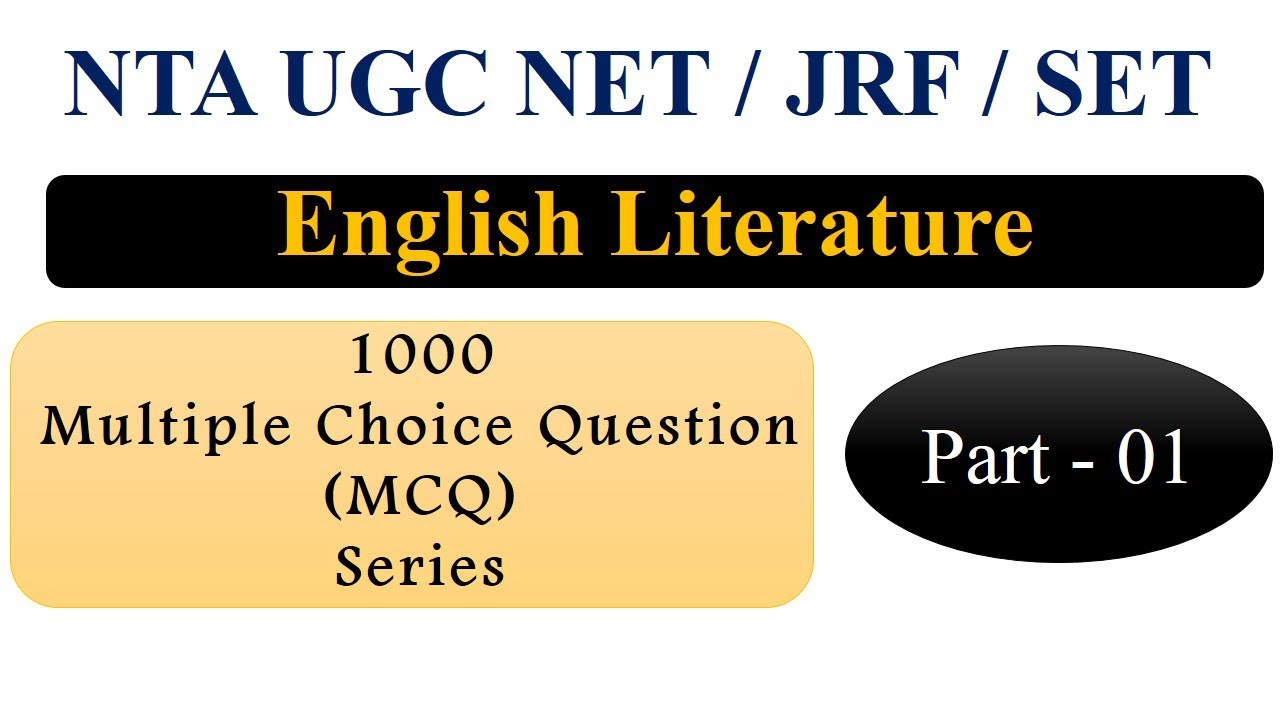 NTA UGC NET/JRF 2021 - English Literature Paper 2 | 1000 MCQ Series | Part 1