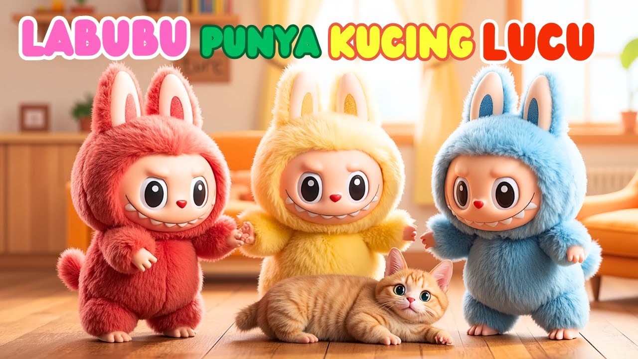 LAGU LABUBU PUNYA KUCING LUCU  #labubu #laguanakindonesia #laguedukasi