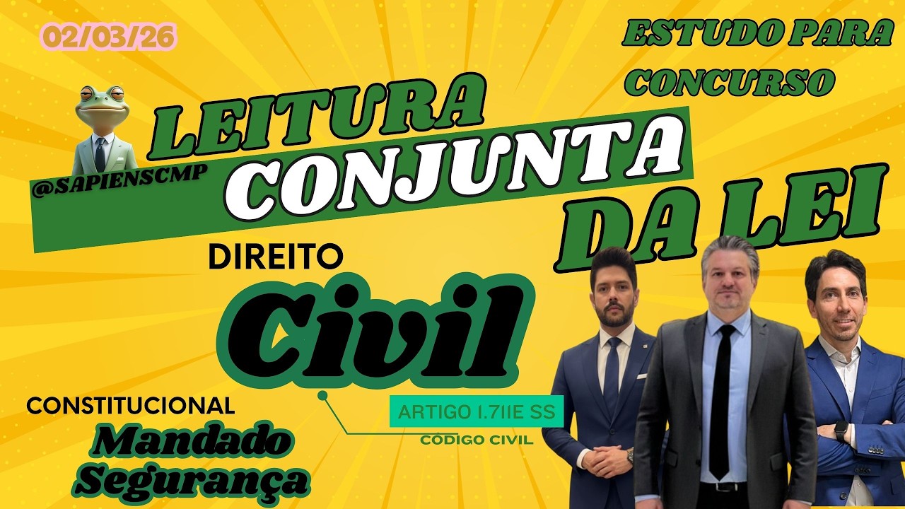 ⚖️Direito CIVIL:  Estudo DIRIGIDO PARA CONCURSO - art. 1711- Lei COMENTADA | Batendo a FGV